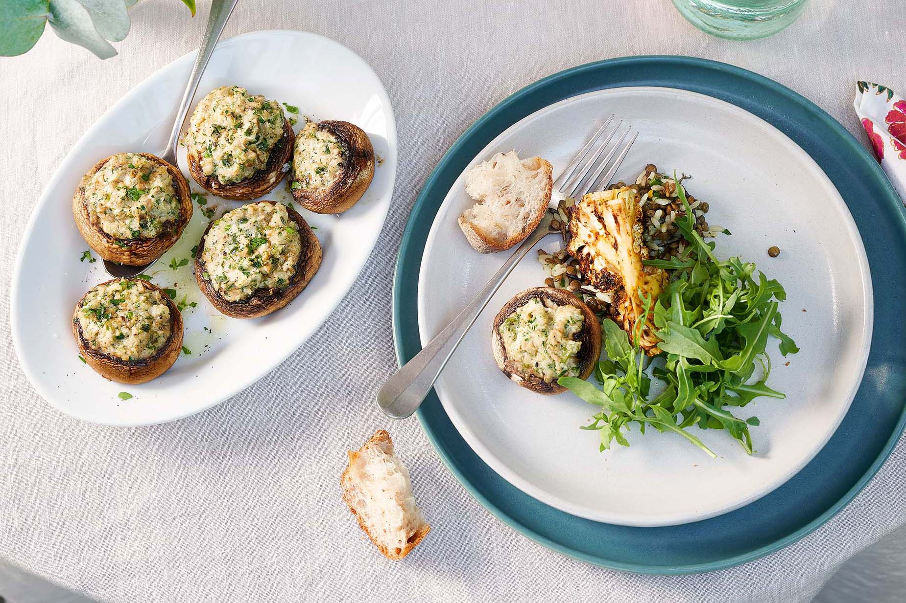 Gefüllte Champignons vom Grill  