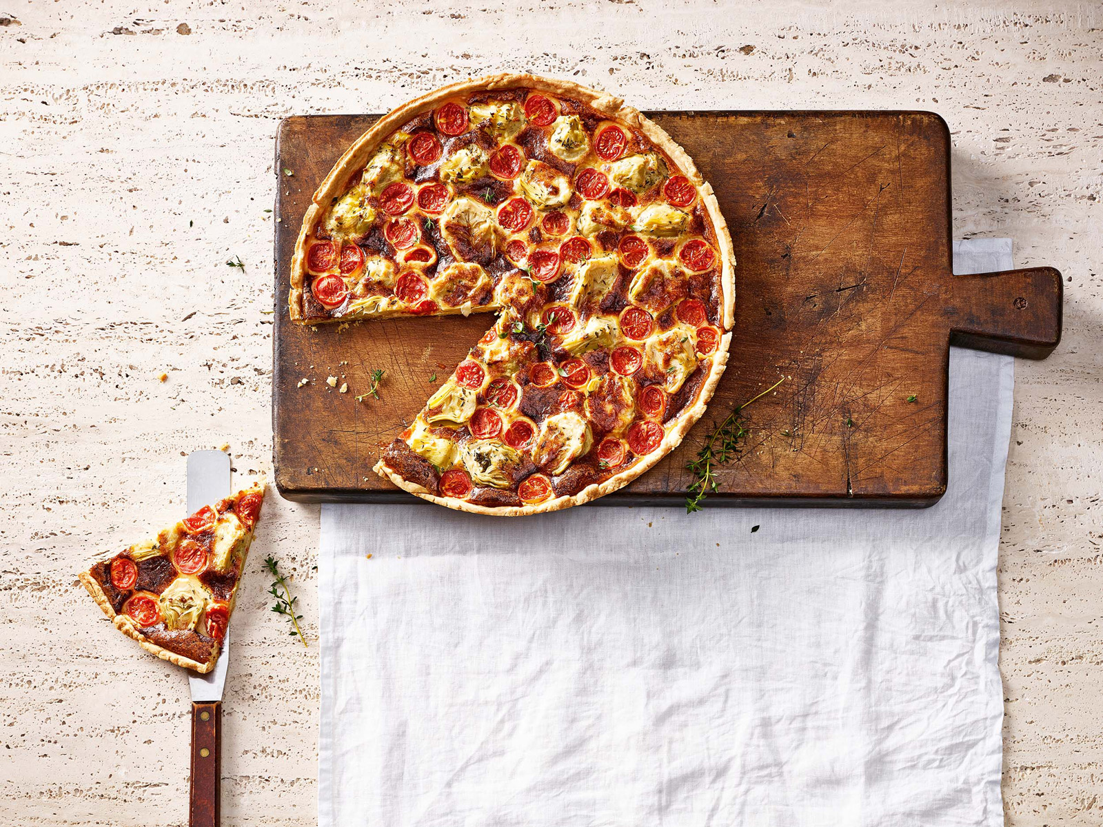 Artischocken-Tomaten-Tarte